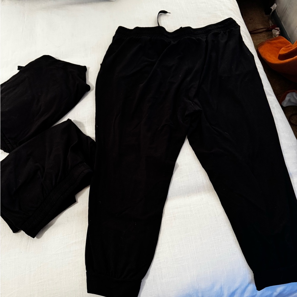 3 Pairs Athletic Works Black Jogger Pants - Picture 3 of 3